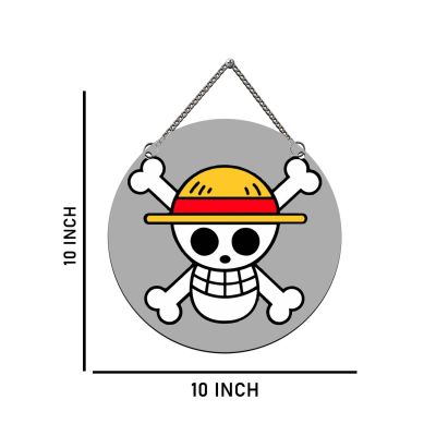 Anime Theme Wooden Wall Hanging for Kids' Bedroom, Living Room & Playrooms | Birthday Return Gift For Kids & Anime Lover (MonkeyDLuffy321 One Piece)